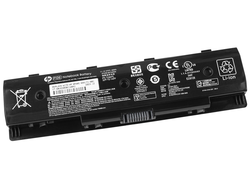 (image for) 4400mAh 48Wh Akku HP PI06 H6L38AA 710416-001 710417-001