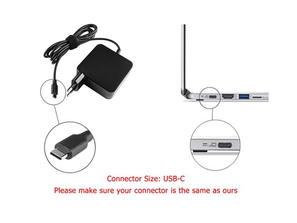 (image for) 65W USB-C Netzteil Ladegerät Kompatibel mit L04540-002 - Click Image to Close