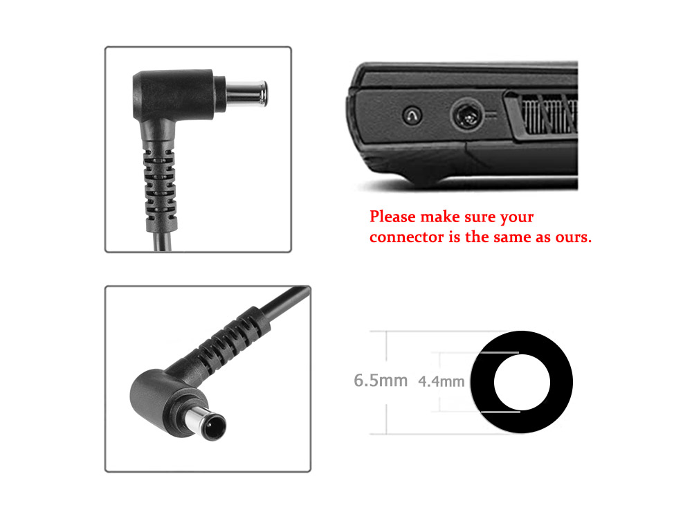 (image for) 76W Netzteil Ladegerät Kompatibel mit Vaio VGN-NR120E/T VGN-NR298E/S + Ladekabel - Click Image to Close