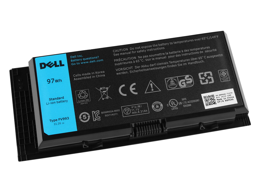 (image for) Original 9 Zellen 97Whr Akku Dell 004GHF 04GHF 0GM06H