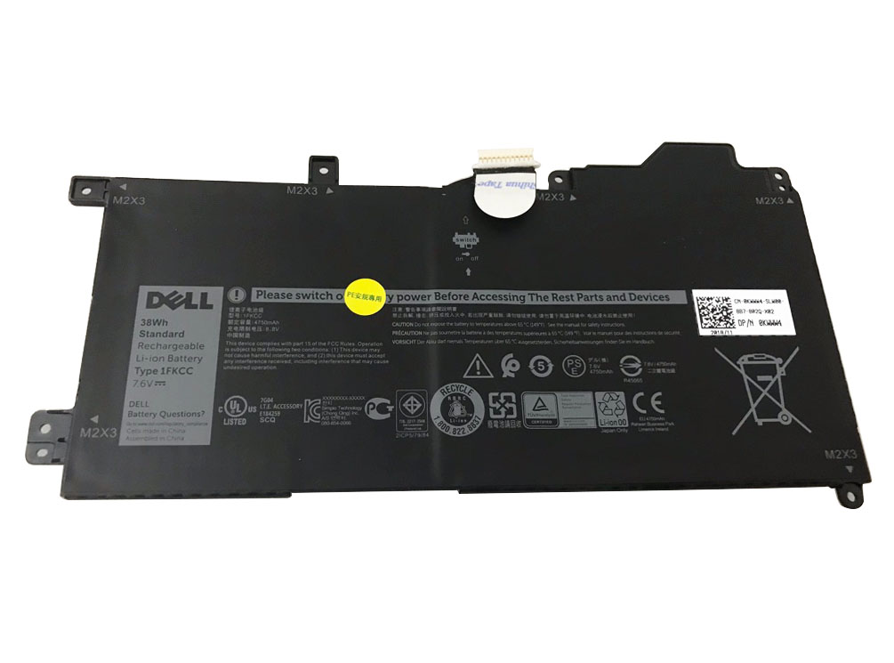 (image for) Original 4750mAh 38Wh 2-Zellen Akku Dell 09NTKM 1FKCC