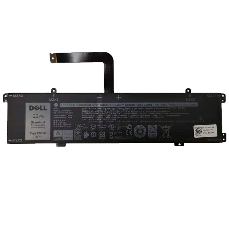 (image for) Original Dell 6HHW5 Dell FTD6M Akku 7.6V 2750mAh 22Wh 2-Zellen