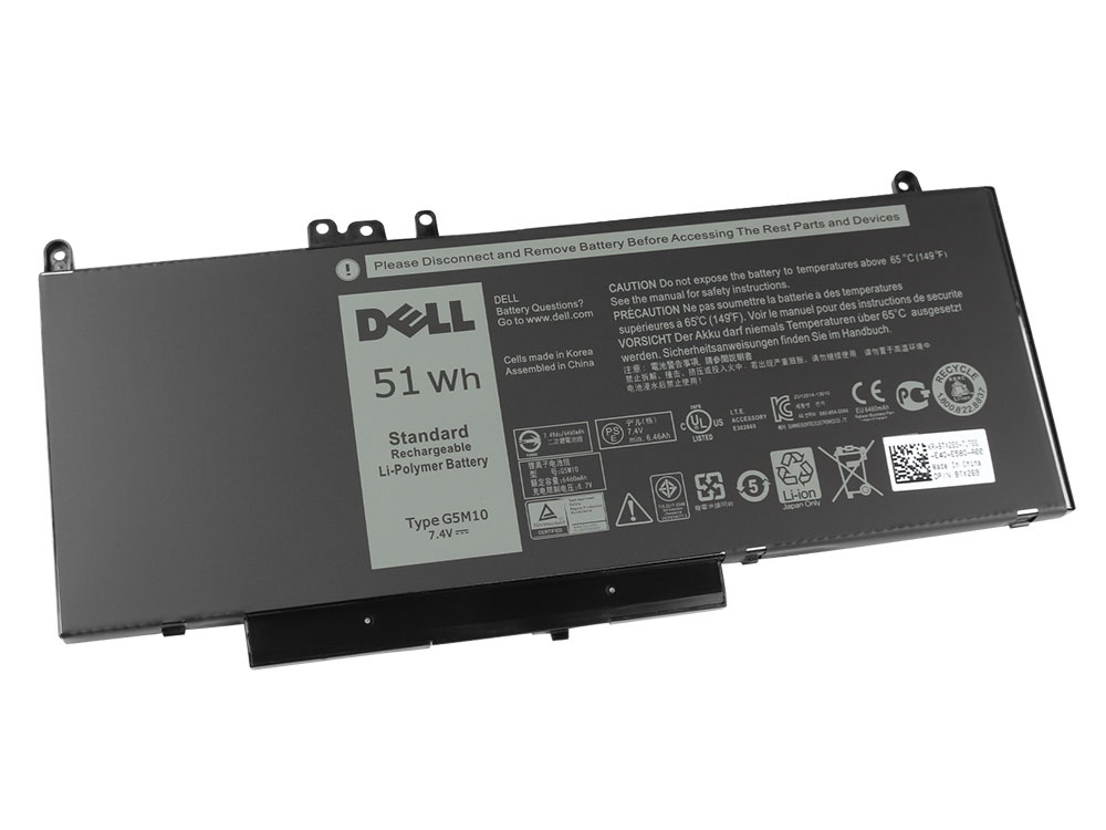 (image for) Original 51Wh 4 Zellen Dell Latitude 15 E5550 P37F001 Akku