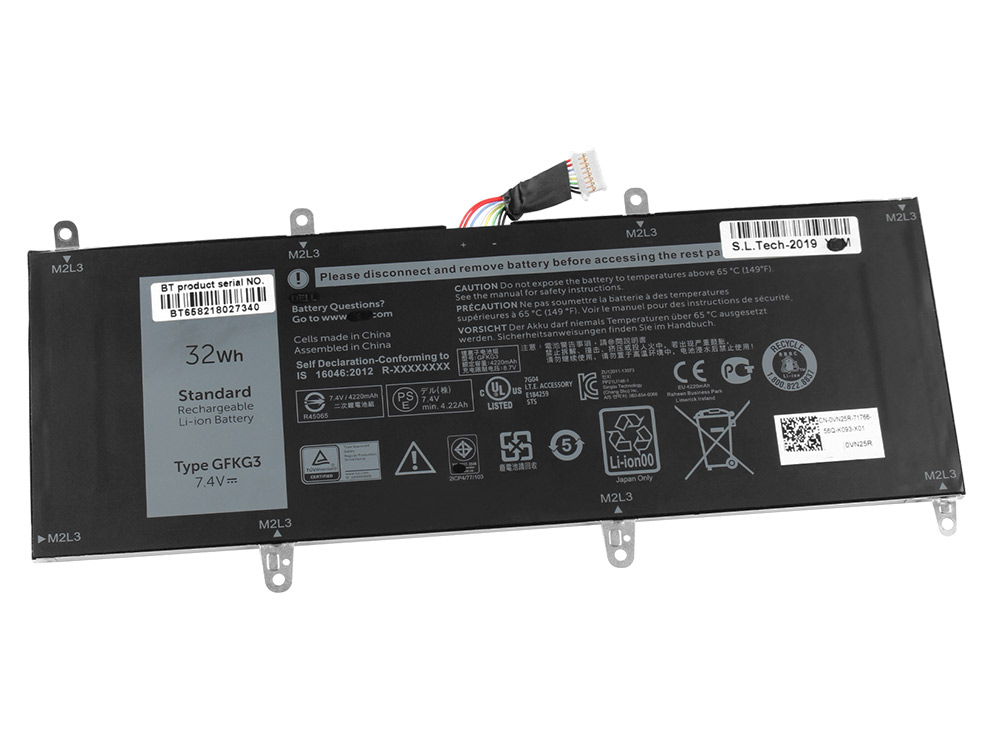 (image for) Original 32Wh 2-Zellen Dell GFKG3 0GFKG3 WH96V VN25R Akku