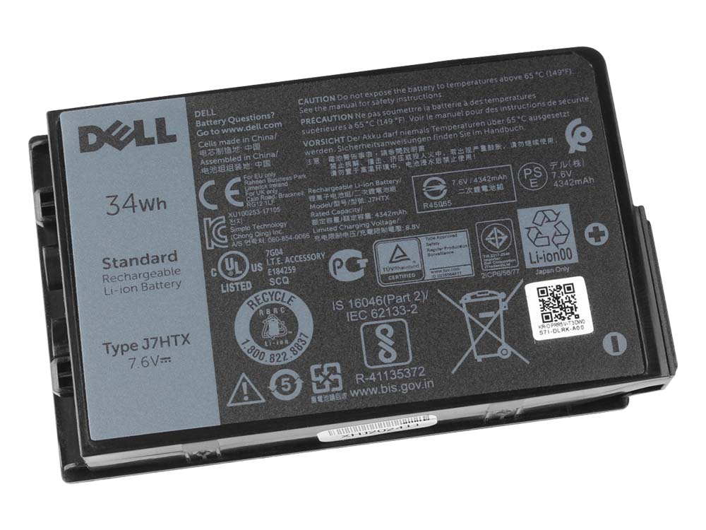 (image for) Original 4342mAh 34Wh 4-Zellen Akku Dell 451-BCDH 7XNTR