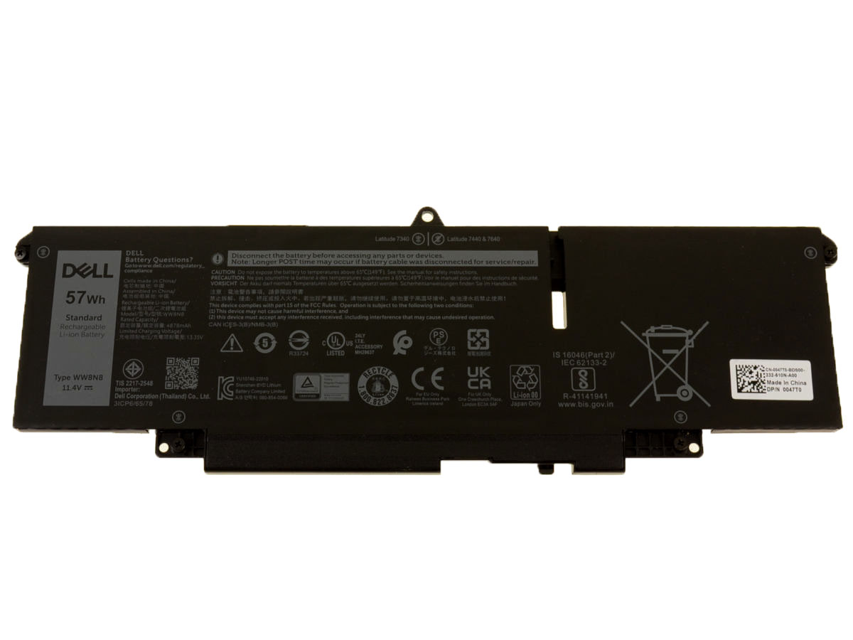 (image for) Original 4878mAh 57Wh 3-Zellen Dell 047T0 V0W55 Akku