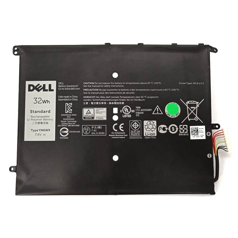 (image for) Original Dell YN6W9 Akku 7.4V 4324mAh 32Wh 2-Zellen