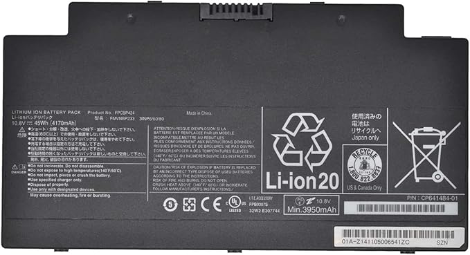 (image for) 45Wh 4170mAh Fujitsu FPCBP424 FMVNBP233 FPB0307S 3INP6/60/80 Akku