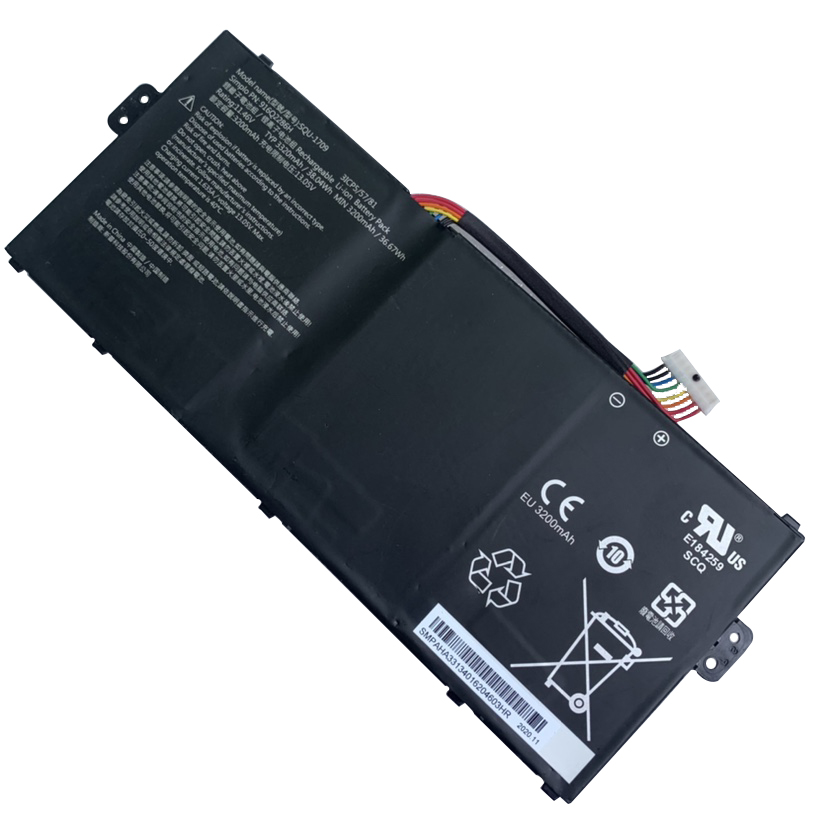 (image for) Ersatz Akku für Hasee 3ICP5/57/81 Hasee 916Q2286H 3320mAh 38.04Wh 3-Zellen