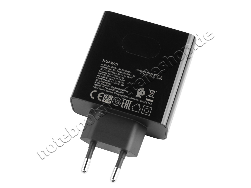 (image for) Original 65W USB-C Huawei MateBook 13 Netzteil Ladegerät