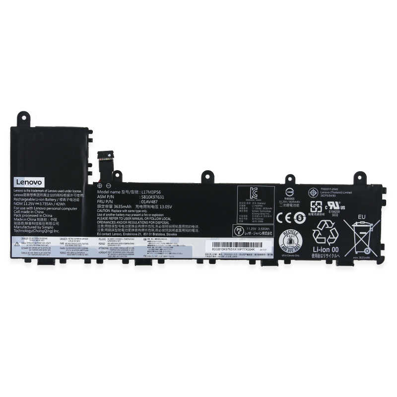 (image for) Lenovo 5B10W13886 SB10K97631 SB10T83129 Original Akku 3685mAh 42Wh 4 Zellen