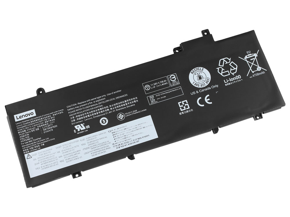 (image for) Lenovo 01AV470 01AV478 Original Akku 4920mAh 57Wh 3-Zellen