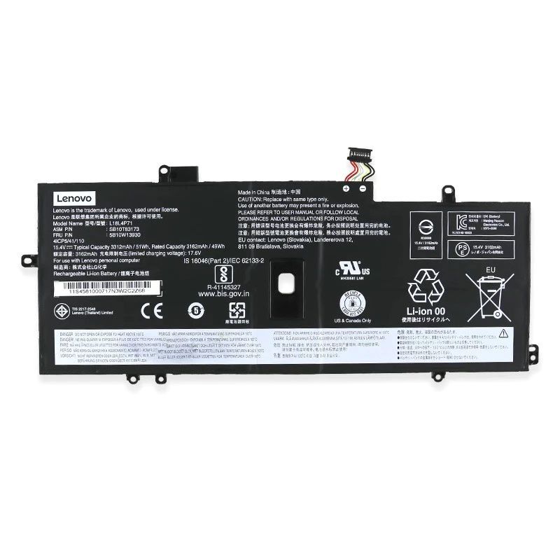 (image for) Lenovo 2019 Thinkpad X1 Carbon Original Akku 3312mAh 51Wh