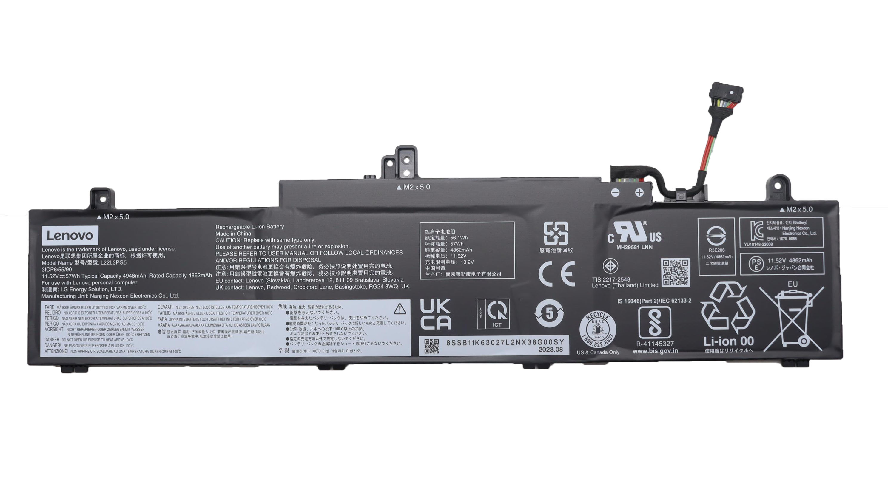 Écran LCD LED 16" Pour Lenovo ThinkPad E16 Gen 1 - WUXGA, 30pin, Neuf